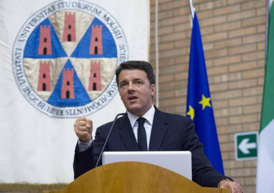 Il premier Matteo Renzi in Molise