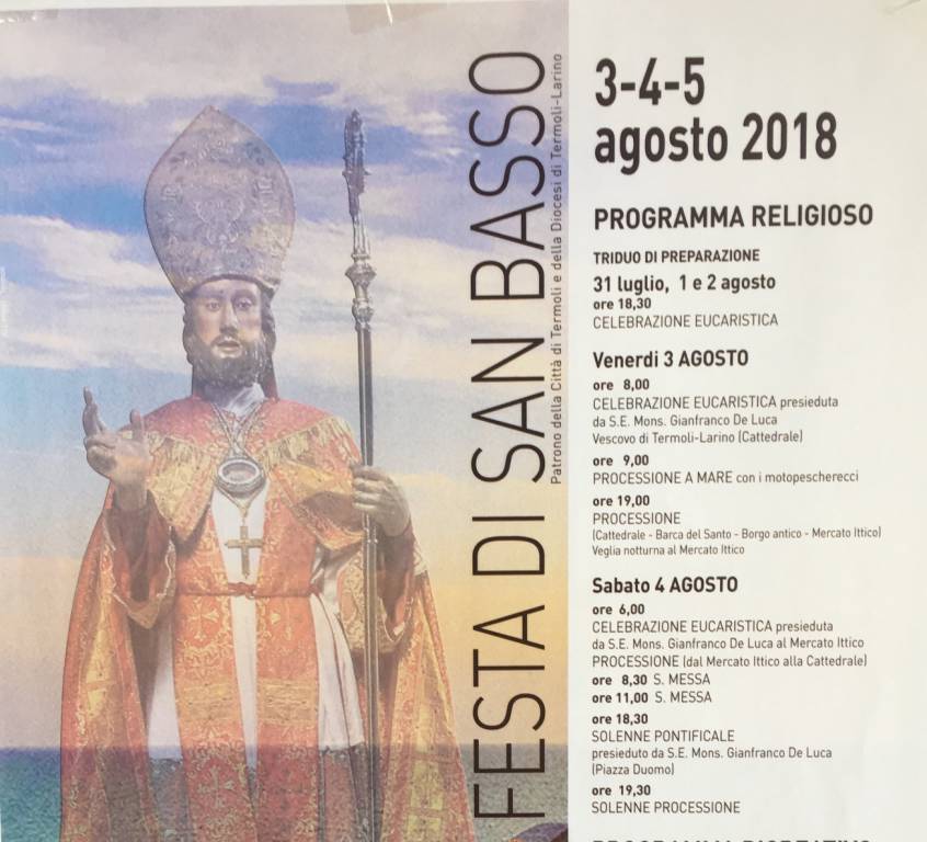 eventi religiosi san basso 2018