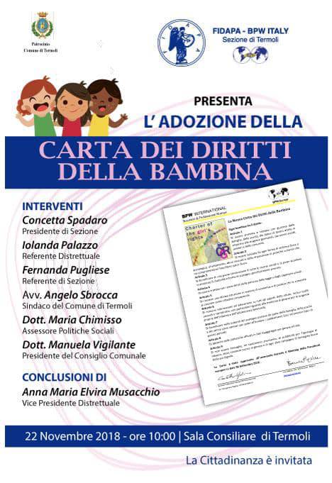 Carta dei diritti Bambina Termoli