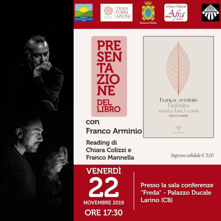 Franco Arminio a Larino per presentare il suo nuovo libro di poesie