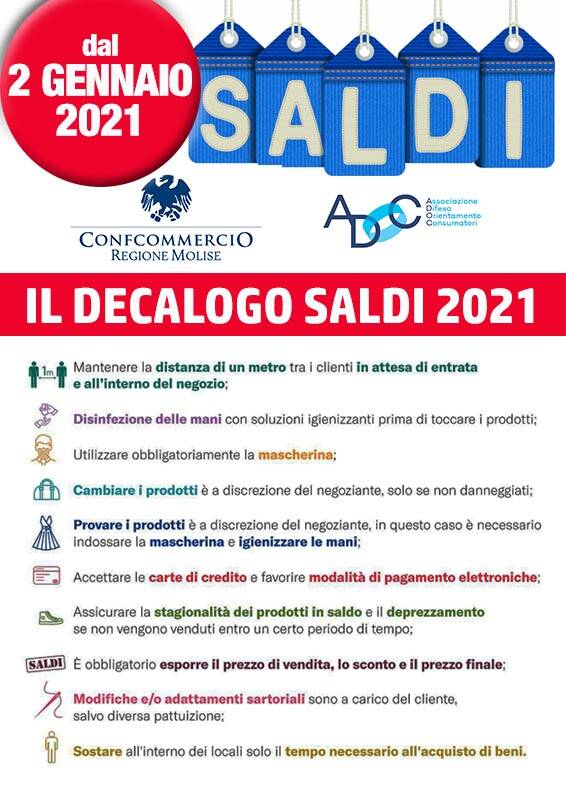 decalogo saldi 2021