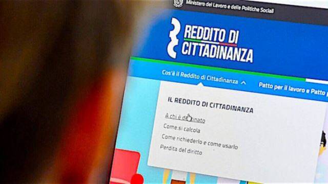 schermata reddito di cittadinanza