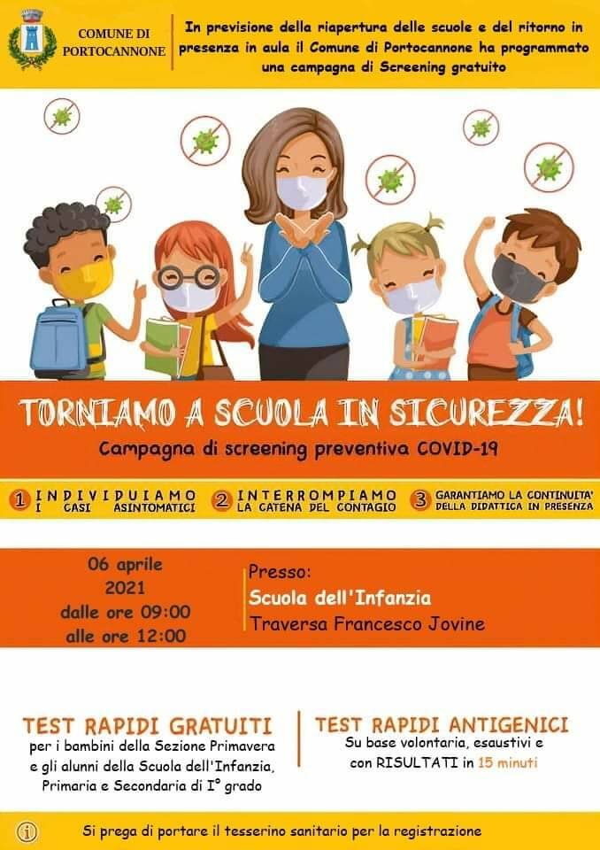 Screening scuola portocannone 