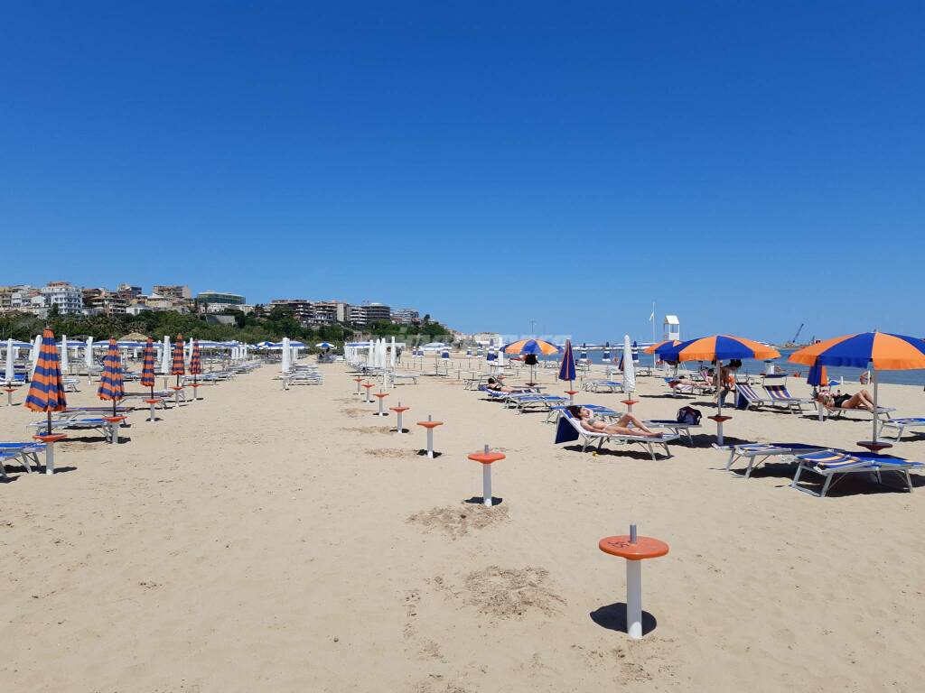 Spiaggia termoli rio vivo ombrelloni mare