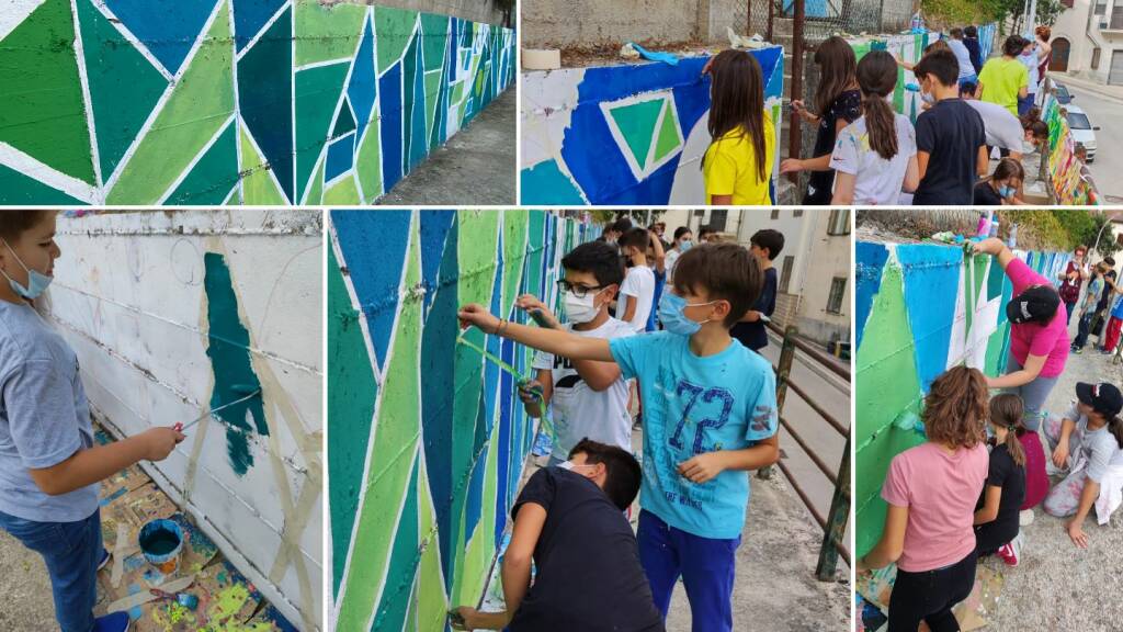 studenti scuola barone baranello street art