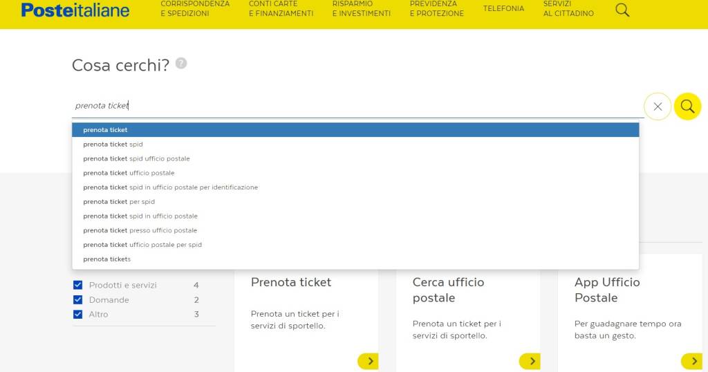 poste prenota ticket