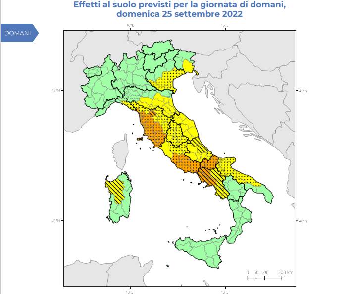 cartina allerta arancione