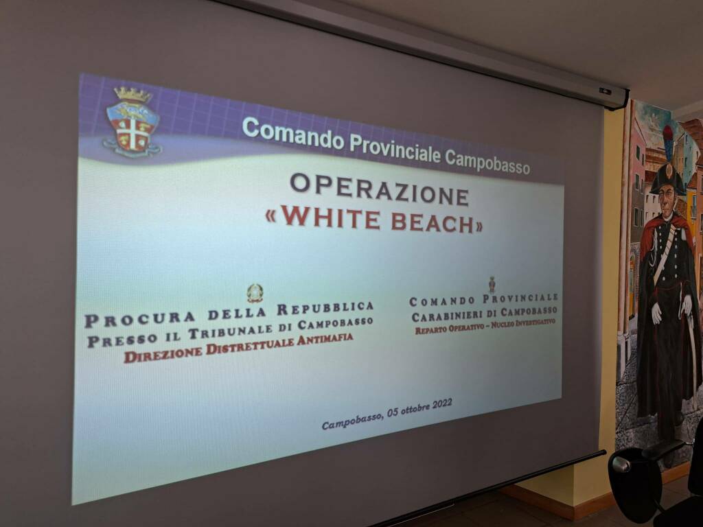 droga carabinieri conferenza operazione white beach