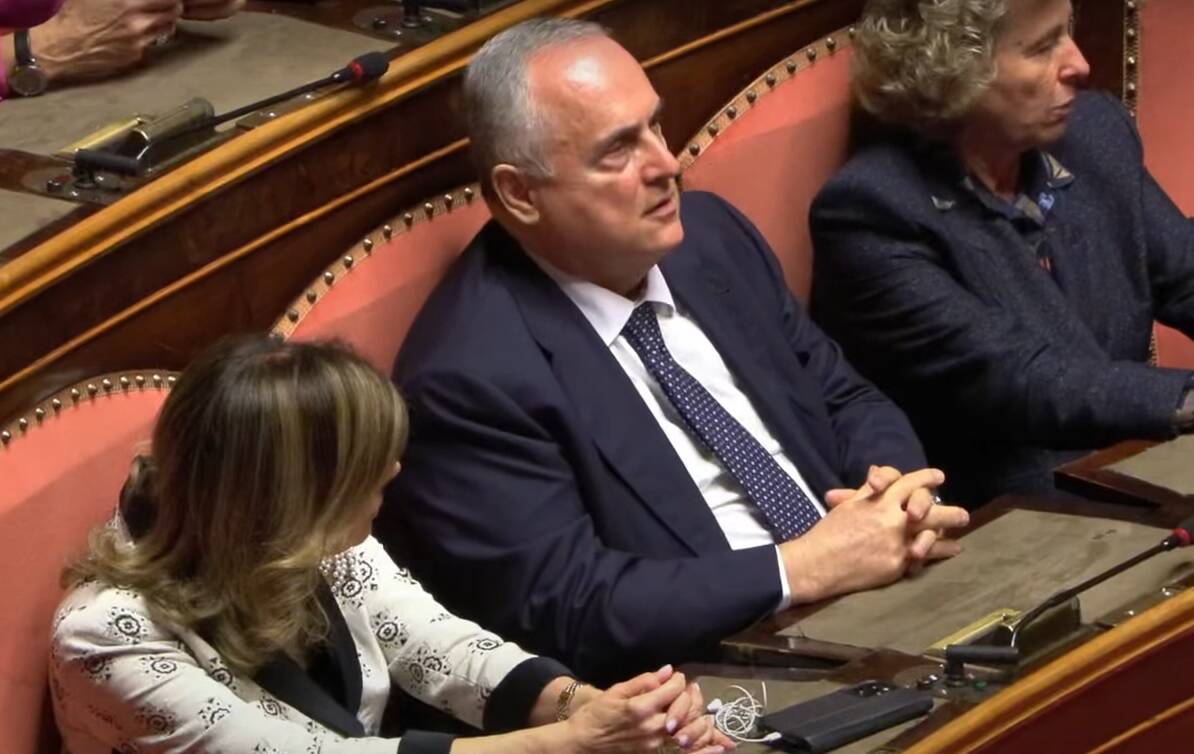 Claudio Lotito in Senato