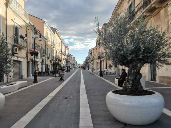 Corso nazionale alberi panchine fiori 