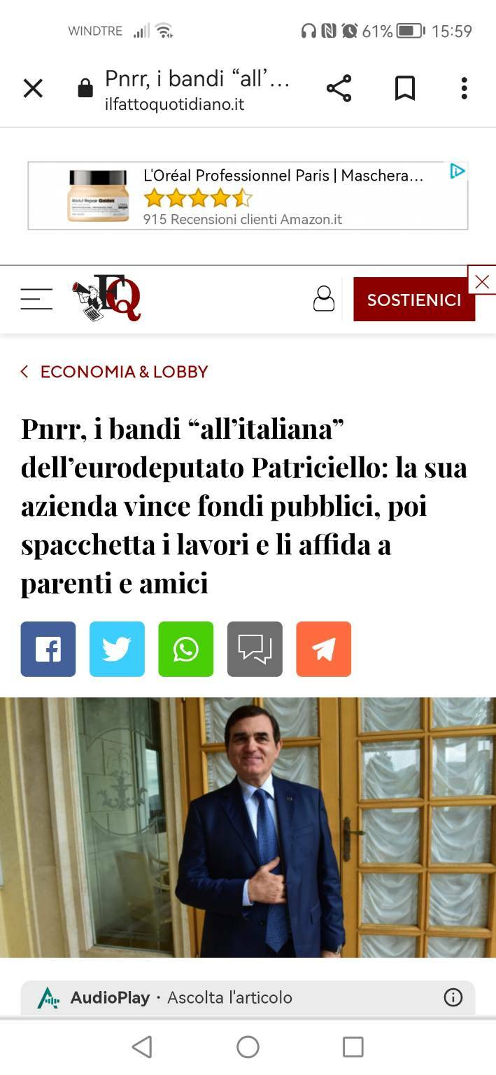 Fatto quotidiano patriciello 