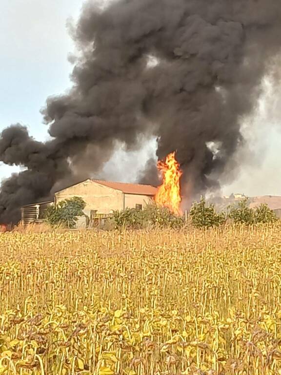 incendio capannone desiderio portocannone