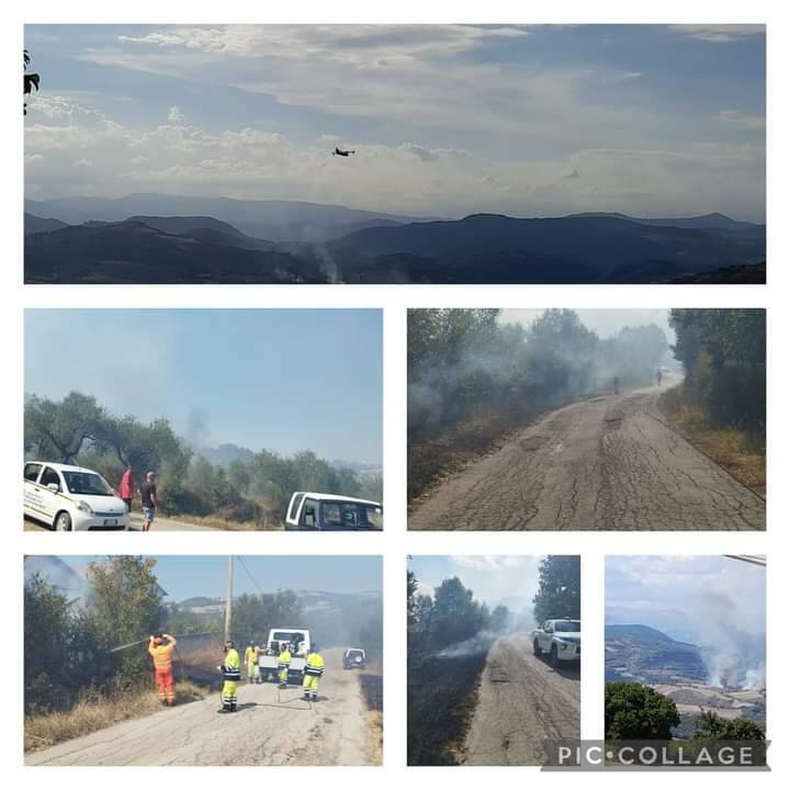 incendio san felice protezione civile