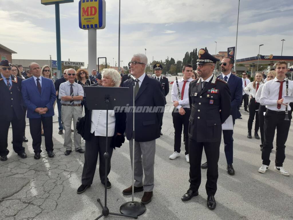 Intitolazione rotonda capitano massimo tosti carabinieri