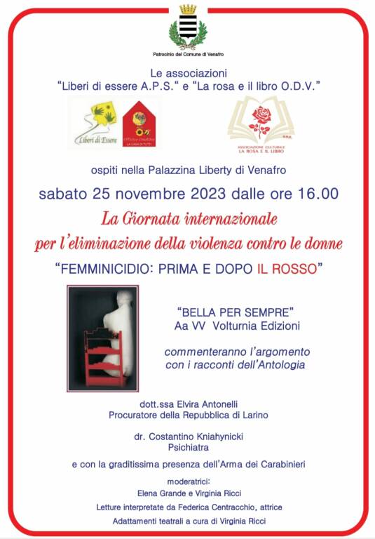 evento la rosa e il libro violenza