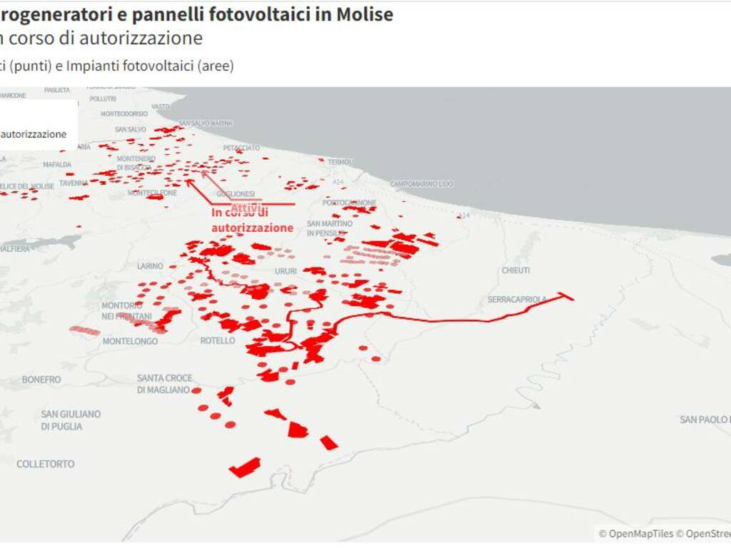 mappe pale eoliche e pannelli solari