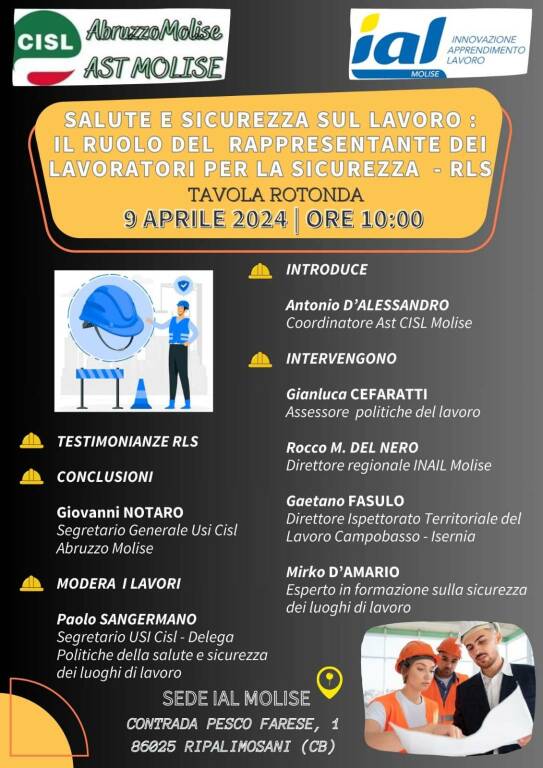 tavola rotonda sicurezza lavoro 