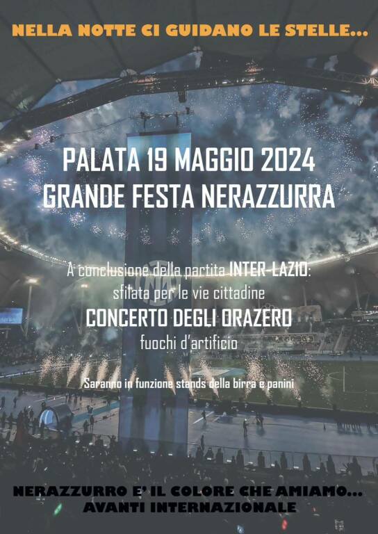 Festa nerazzurra palata