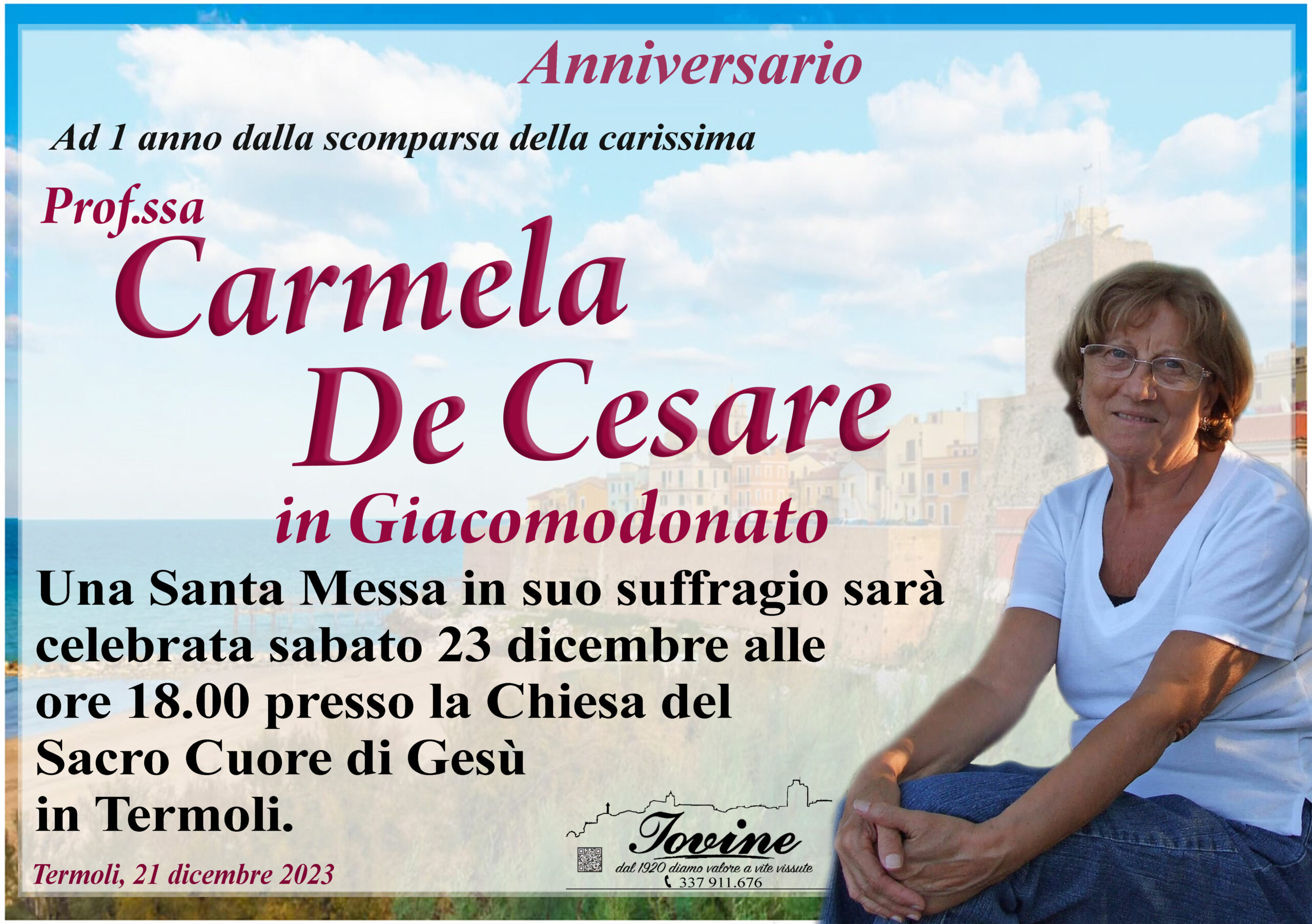 ANNIVERSARIO: CARMELA DE CESARE - Primonumero